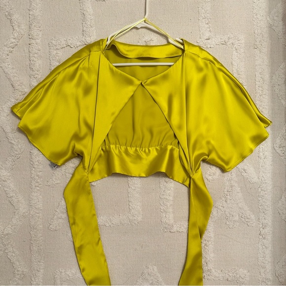 ZARA: SATIN EFFECT OPEN BACK TOP - Picture 5 of 6